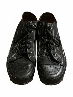 Men's Black Lace-Up Everyday Sneakers